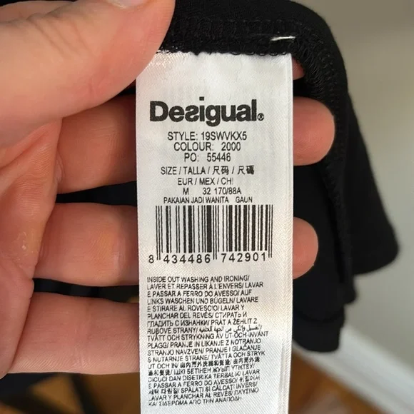 Desigual Colour Me Jill Faux Wrap A-line Dress Sz M - Picture 5 of 11